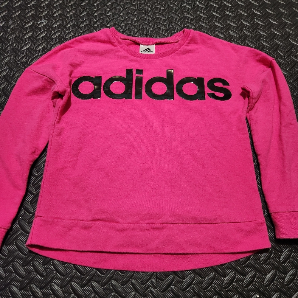 Adidas Girls Bold Pink Sweatshirt